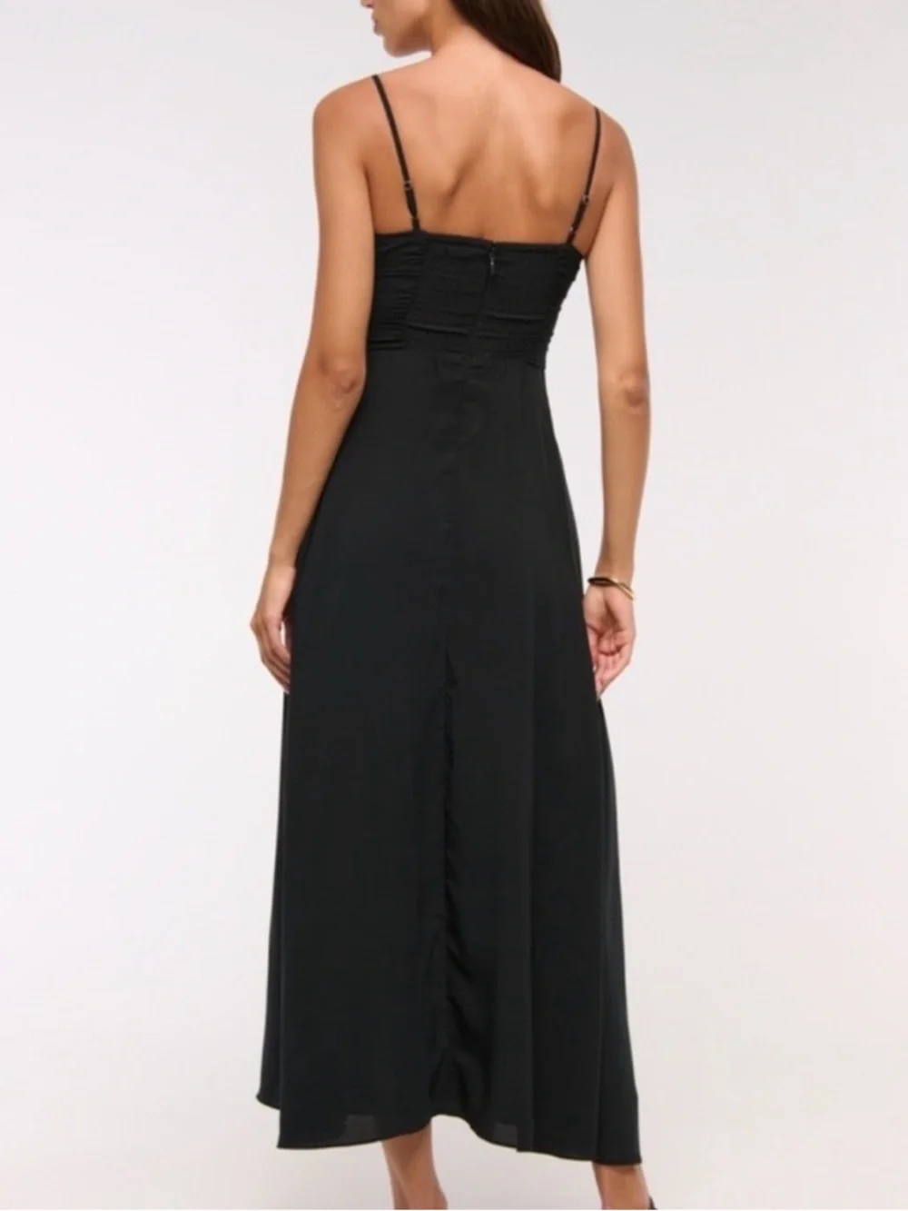 Abercrombie & Fitch Black Spaghetti-Strap Maxi Dress - Picture 4 of 8